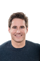 Obraz premium mature handsome man blue eyes smiling portrait