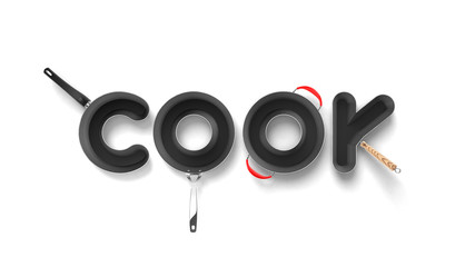 Cook pan letters