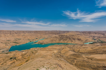 Fototapeta na wymiar Wadi El Mujib Dam and Lake, Jordan