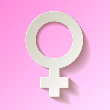 Venussymbol Weibliches Geschlecht Hintergrund rosa