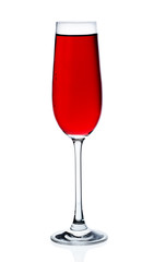 glass of red wine isolated on white