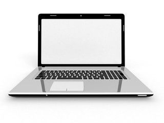 Laptop computer isolated on white