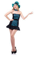 Young girl in saint patrick celebration concept