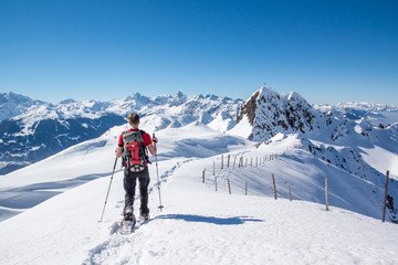 Fototapeta na wymiar Sporty zimowe w Alpach