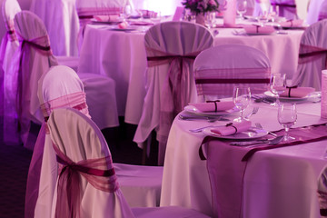 table set for wedding or another catered event dinner