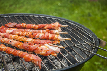 Barbecue saturated composition