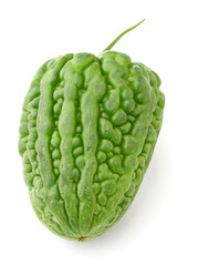 Bitter melon on white background