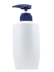 Plastic Clean White Bottle With blue  Dispenser Pump