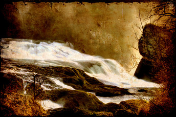 Retroplakat - Wasserfall III