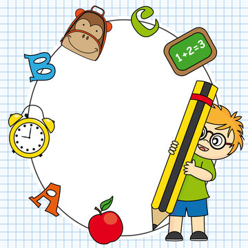 Education and school icon set. Space for text or photo