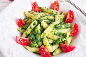 noodles with spinach