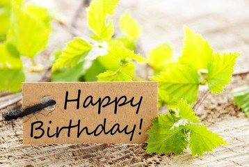 Naklejka premium label with happy birthday