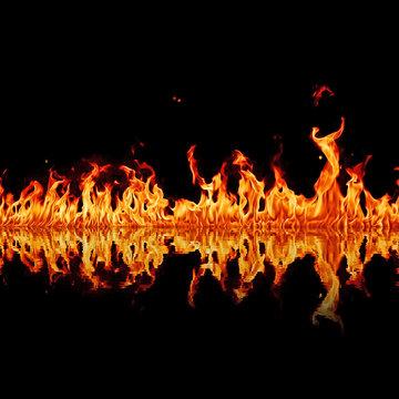 Flamme gespiegelt
