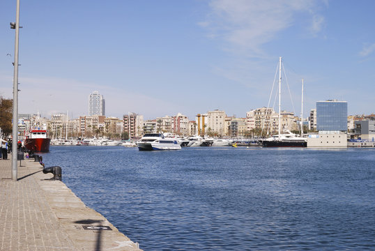 Harbour at Barcelona. Spain