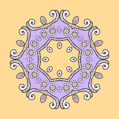 Circular ornament vector design