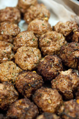 Viande, boulettes, cuisson, bœuf, aliment, cuisine, frit