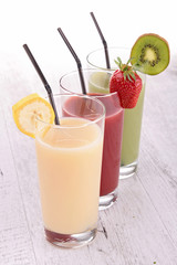 assortment of fruit juice