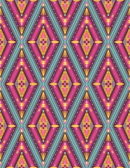 Hipster seamless colorful tribal pattern with geometric elements