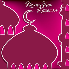 Ramadan Kareem (Generous Ramadan) card in vector format.