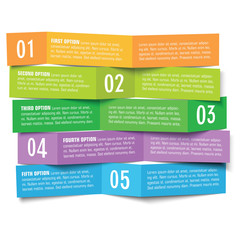 vector five options paper banners