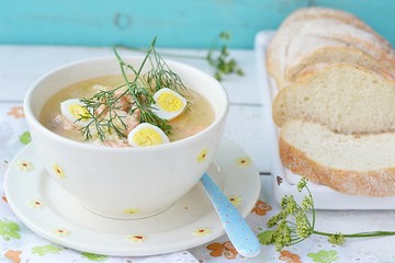 fish soup with eggs
