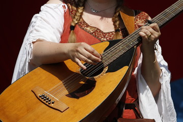 Mandolinenspielerin