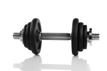 dumbbell weight isolated on white background