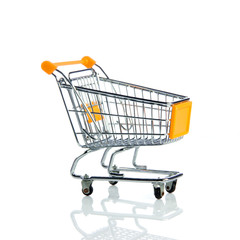 shopping trollly isolated on white background