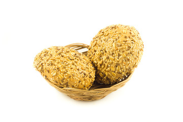 buns isolated on white background