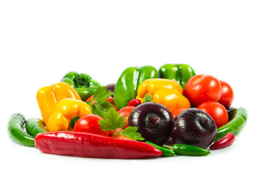 vegetable on isolated white  background