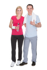 Fototapeta premium Portrait Of Couple Working Out