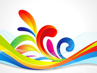 abstract colorful wave background