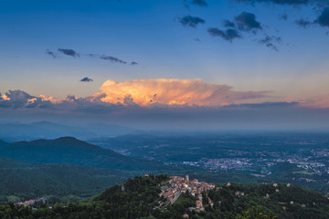 Sacro Monte di Varese and sunset