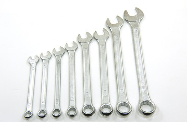 tools on white background