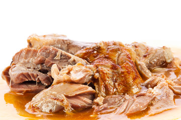  knuckle of pork isolated on white