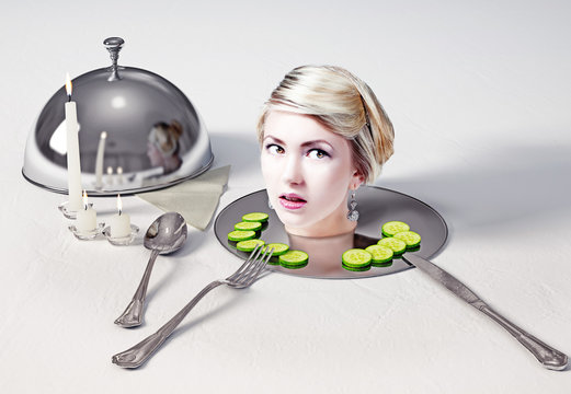 head  on a dish
