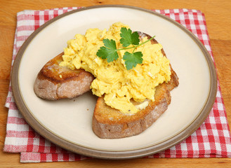 Scrambled Eggs on Toast