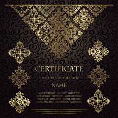 Stylish card with vintage pyramid