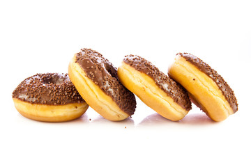 donuts isolated on white background