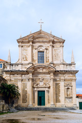 Fototapeta na wymiar Front view of Saint Ignatius Church in Dubrovnik