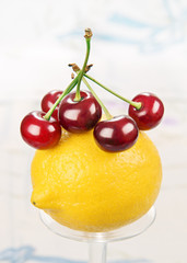 lemon and cherry.