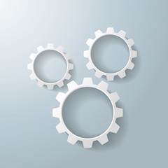 Three White Gears
