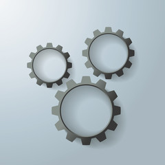 Three Black Gears