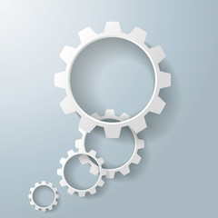 White Gears Speech Bubble