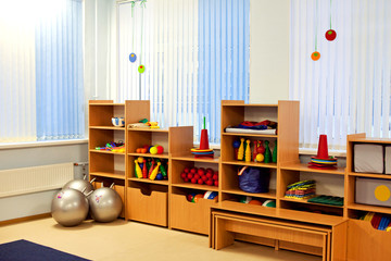 interior of room in a  kindergarten
