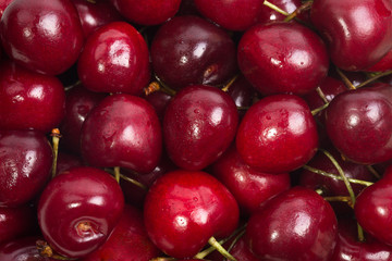Ripe cherries - background