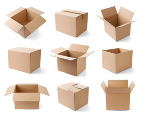 cardboard box package moving transportation delivery