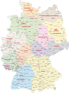 Deutschland, Bundesländer, Landkreise, kreisfreie Städte