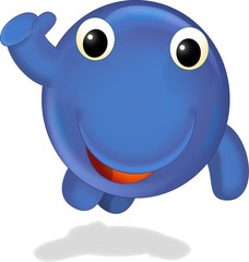 The cartoon creature - illustration for the children