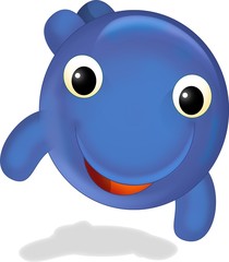 The cartoon creature - illustration for the children